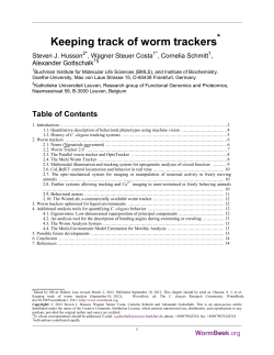 Keeping track of worm trackers