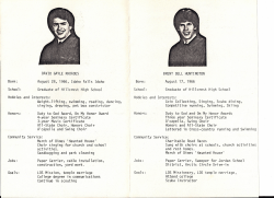 DAVID GAYLE RHOADES Born: August 28~ 1966~ Idaho Falls