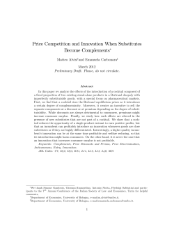 Price Competition and Innovation When Substitutes Become