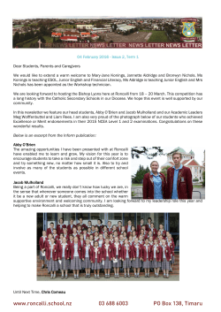 Issue 2 2016 - Roncalli College