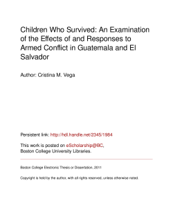 Children Who Survived: An Examination of the Effects of and