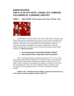 henri matisse: the 6 c`s of cut-outs: color, cut, compose, collaborate