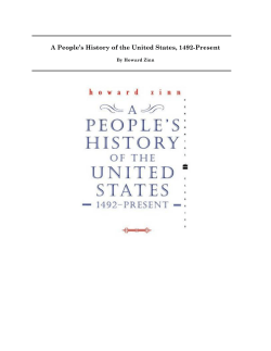 A People`s History of the United States, 1492-Present