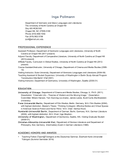 CV_Pollmann_August2016 - Inga Pollmann - UNC