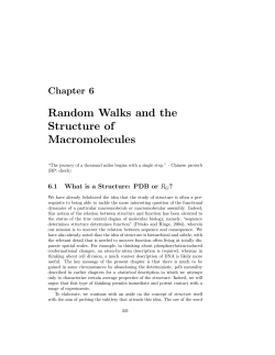 Random Walks and the Structure of Macromolecules