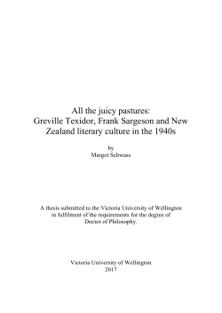 the juicy pastures - VUW research archive