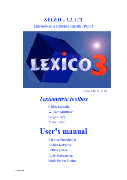 User`s manual - Lexi-Co