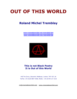 out of this world - The Crowned Anarchist Literature and Science