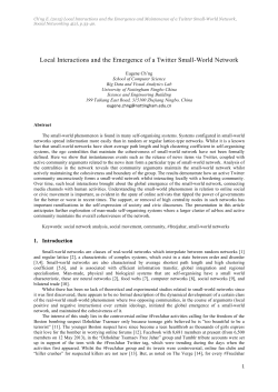 Local Interactions and the Emergence of a Twitter Small