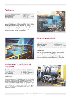 Pushing car Deep coal storage tank Modernisation of longitudinal