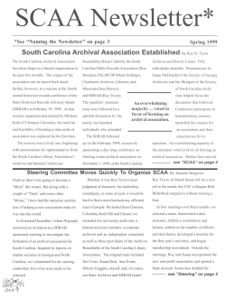 Spring 1999 - South Carolina Archival Association