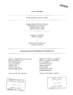 IN THE SUPREME COURT OF OHIO