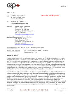 Appeal - Canada Energy Partners