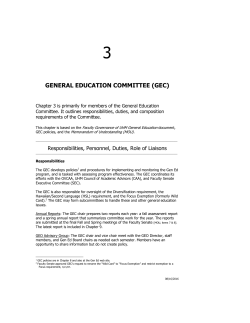 General Education Committee (GEC)