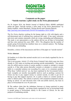 analysed the study - The World Federation of Right to Die Societies