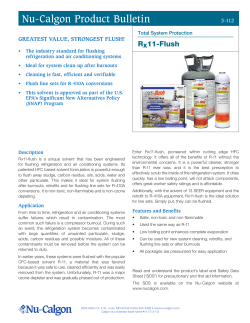 3-112 Rx11-Flush Product Bulletin - Nu