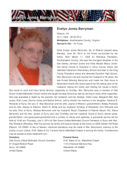 Evelyn Jones Berryman - R.W. Baker Funeral Home