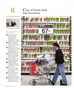 Cost of Goods Sold and Inventory