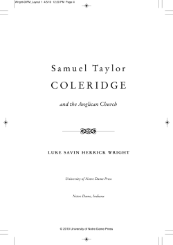 coleridge - University of Notre Dame