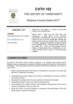 Microsoft Word - CHTH102 Distance Course
