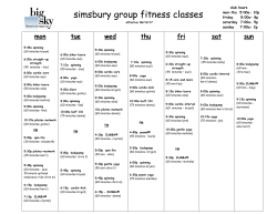 simsbury group fitness classes