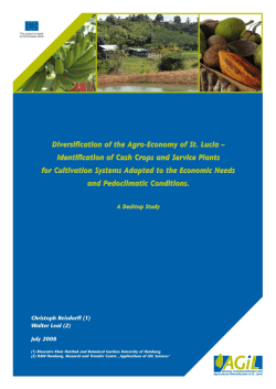 Identification of Cash Crops and Service Plants for Cultivation