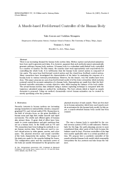 A Muscle-based Feed-forward Controller of the Human Body