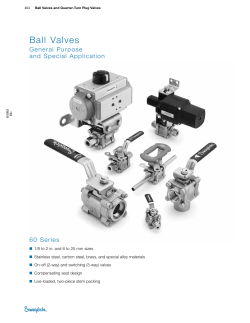 Ball Valves, General Purpose and Special Application