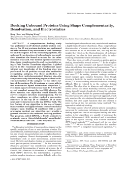 Docking Unbound Proteins Using Shape Complementarity