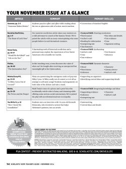 Your November issue At A GlANce