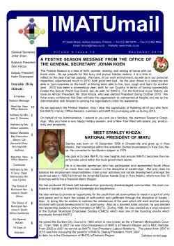 national president of imatu