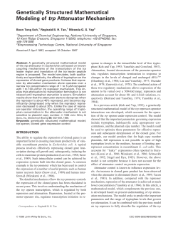 Genetically Structured Mathematical Modeling of trp Attenuator