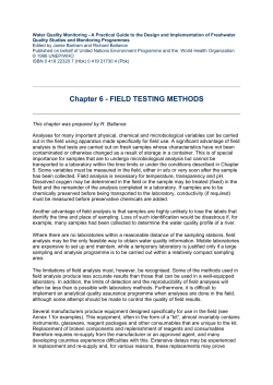Chapter 6 - FIELD TESTING METHODS