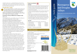 Karangarua and Douglas valleys route guide brochure