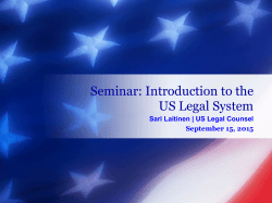 Seminar: Introduction to the US Legal System