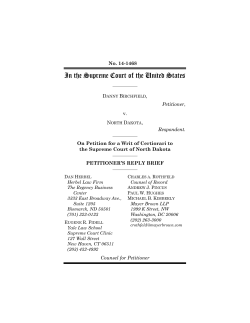 Petitioner`s Reply Brief - Yale Law School