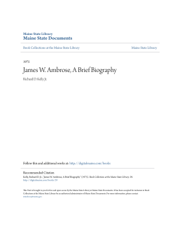 James W. Ambrose, A Brief Biography