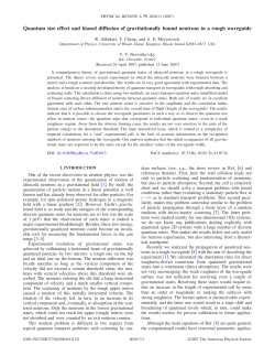Quantum size effect and biased diffusion of gravitationally bound