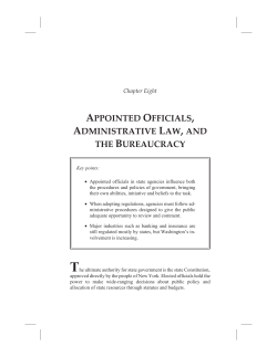 appointed officials, administrative law, and the bureaucracy