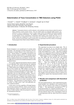 Determination of Trace Concentration in TMD Detectors using PGAA