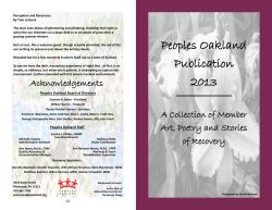 Peoples Oakland Publication 2013