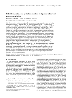 Coincident particle and optical observations of nightside