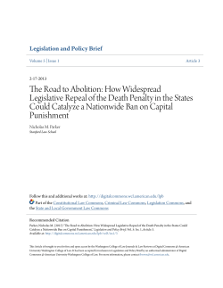 How Widespread Legislative Repeal of the Death Penalty in the