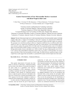 Genetic Characteristics of Four Microsatellite Markers Associated