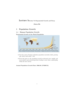 1 Population Growth