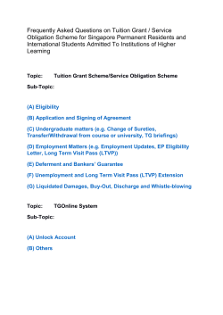 FAQs - Tuition Grant