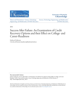 Success After Failure: An Examination of Credit