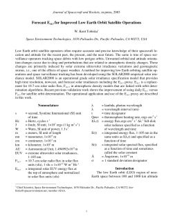 Forecast E10.7 for Improved Low Earth Orbit Satellite Operations