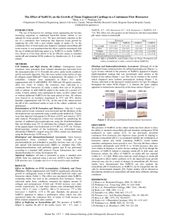 The Effect of NaHCO3 on the Growth of Tissue Engineered Cartilage
