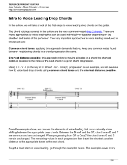 Intro to Voice Leading Drop Chords